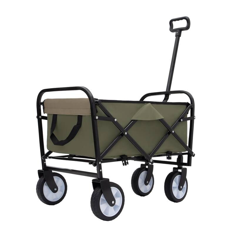 Foldable Wagon with Straps, Beach & Utility Cart, 225lb Capacity
