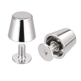 thumbnail image 2 of Screw Back Rivets Uxcell 15x7.5mm - 10 Sets Hollow Round Head Leather Studs Spike Black Zinc Alloy Leather Craft Rivets 2 of 10