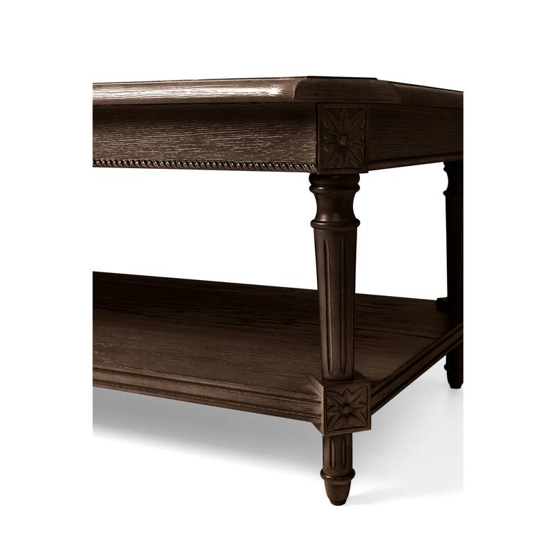Maven Lane Pullman Traditional Rectangular Wooden Coffee Table