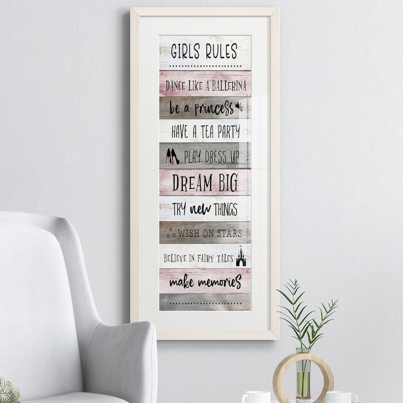 Girls Rules-Premium Gallery Framed Print
