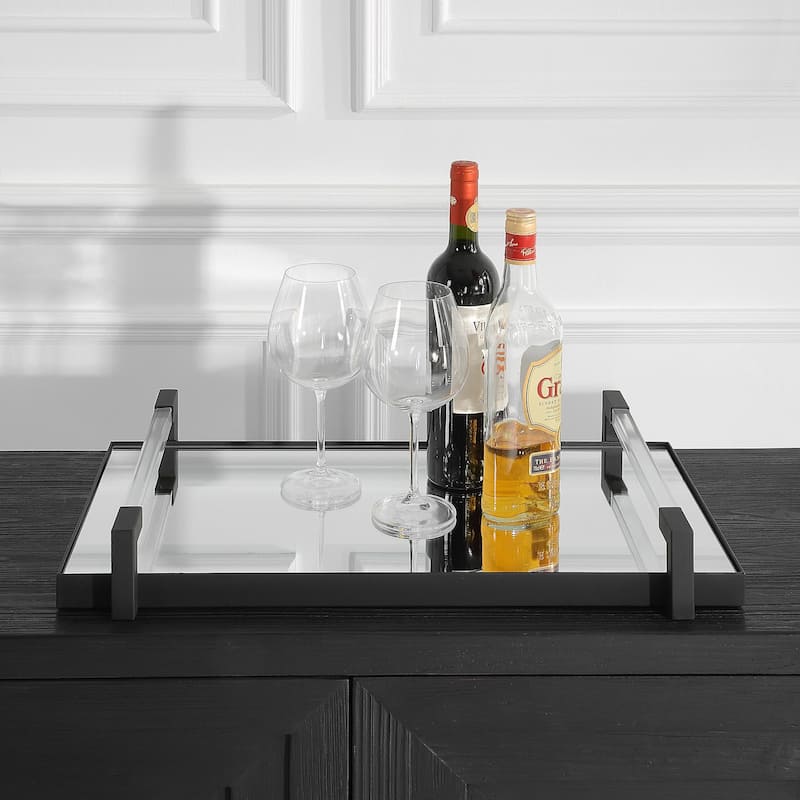 Uttermost 18082 Deki 23-3/4" Wide Acrylic and Iron Tray