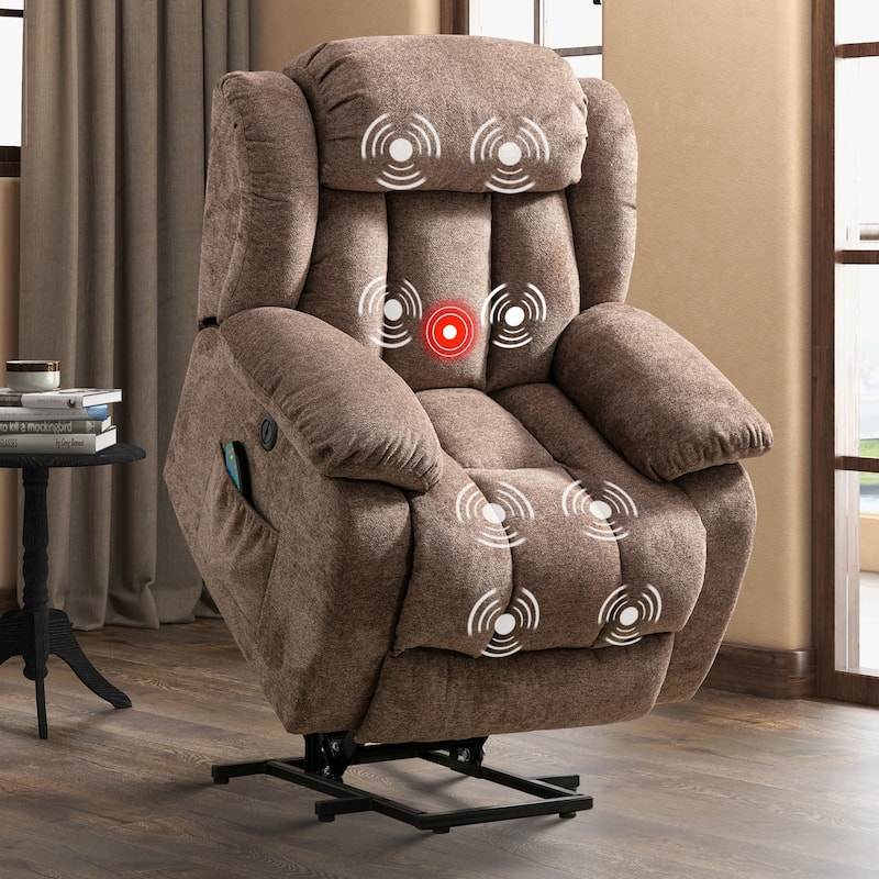 Rocker Recliner Chair Oversized Manual 360° Swivel Recliners for Living Room