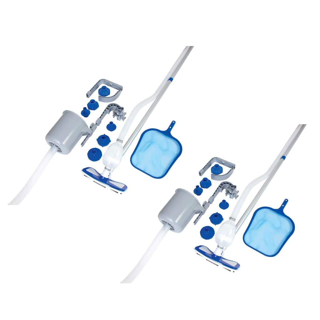 Bestway Above Ground Pool Cleaning Vacuum & Maintenance Accessories Kit (2 Pack) - 20.6