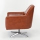 preview thumbnail 20 of 19, Presada Faux Leather Swivel Armchair by Greyson Living