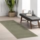 preview thumbnail 58 of 59, Nuloom Argelia Solid Machine Washable Area Rug 2' 6" x 8' - Sage Green - Runner