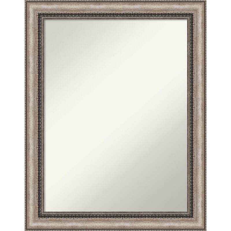Non-Beveled Bathroom Wall Mirror - Lyla Ornate Silver Frame