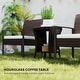 preview thumbnail 13 of 25, Outsunny 18" Outdoor Wicker Coffee Table, 2-Tier Patio Side Table with Storage