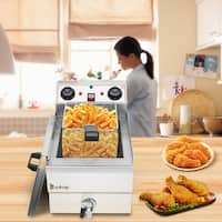 Elite Gourmet EDF-3507 3.5-Quart Immersion Deep Fryer, Stainless Steel 