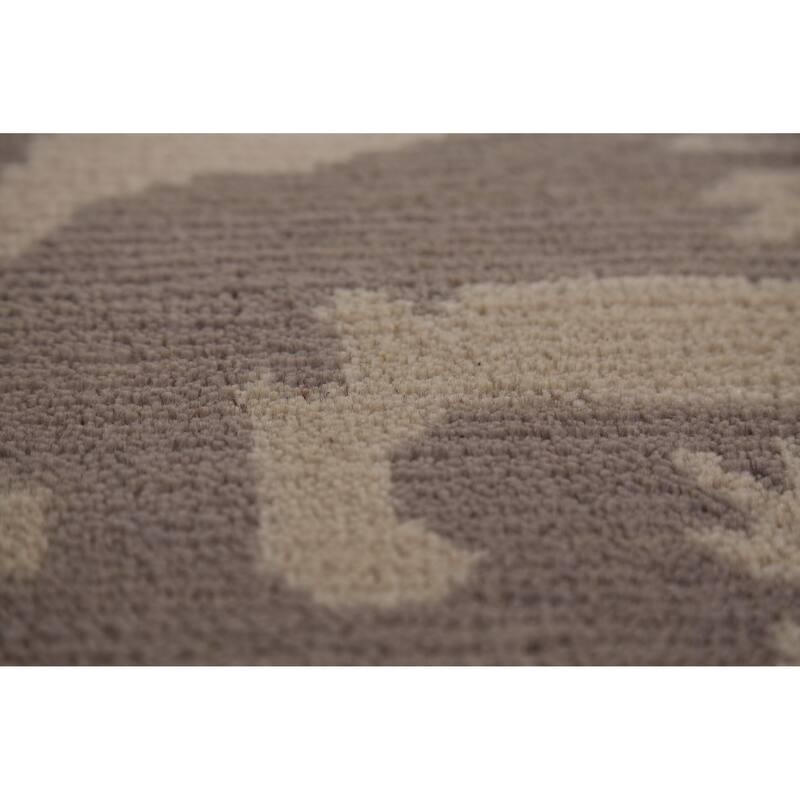 All-Over Floral Oushak Indian Area Rug Handmade Wool Carpet - 8'0"x 9'9"