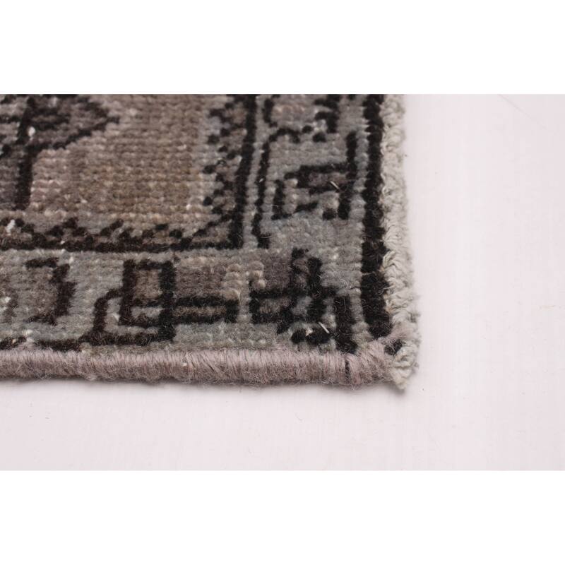 ECARPETGALLERY Hand-knotted Color Transition Grey Wool Rug - 6'5 x 9'7