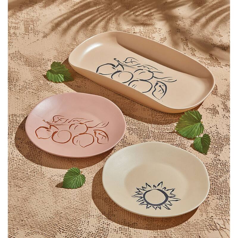 Blush Ceramic Appetizer Plates Dishwasher Safe 8.25 Inch Everyday Dining Plates