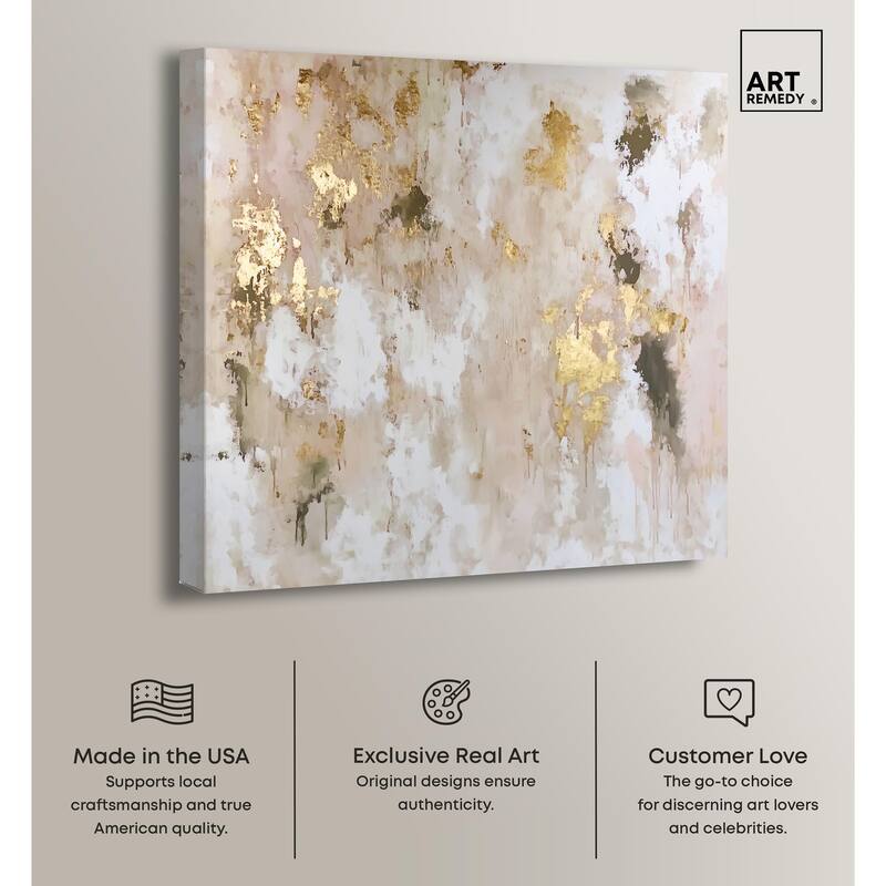 Golden Glimmer Gesture II Canvas by Art Remedy, Gallery Wrapped