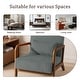 preview thumbnail 111 of 161, 25" W Mid Century Upholstered Wood Accent Chair with Pillow