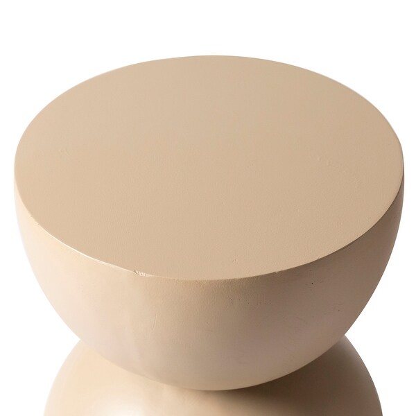 Sage 16-Inch Round Side Table in Fiberstone for Indoor and