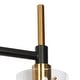 preview thumbnail 10 of 9, Alva Modern 4-Light Black and Gold Bathroom Vanity Lights Cylinder Glass Wall Lamp - 27.5" L x 6" W x 11" H