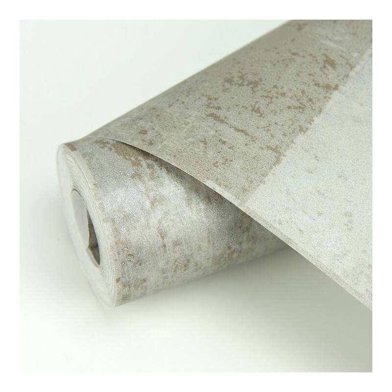 Brewster Vela Taupe Distressed Geometric Wallpaper - 21 x 396 x 0.025