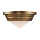 Option Vintage Brass / Matte Opal Glass
