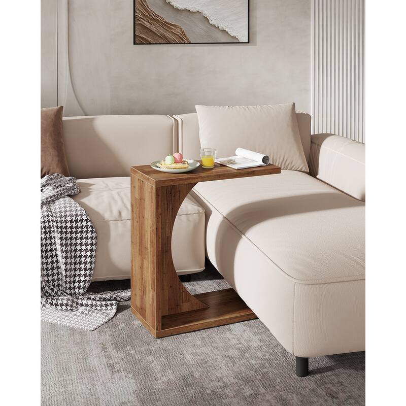 C-Shaped End Table, Sofa Side Table, Living Room Bedroom C Table Accent Side Table