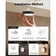 preview thumbnail 6 of 4, EZVALO Puck Light Wireless Motion Sensor with Remote-RGB-6 Pack-Black - Black
