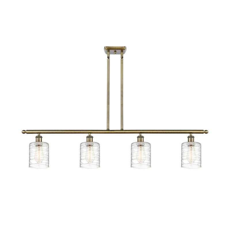 Innovations Lighting 516-4I-10-48 Cobbleskill Linear Cobbleskill 4 - Antique Brass / Deco Swirl
