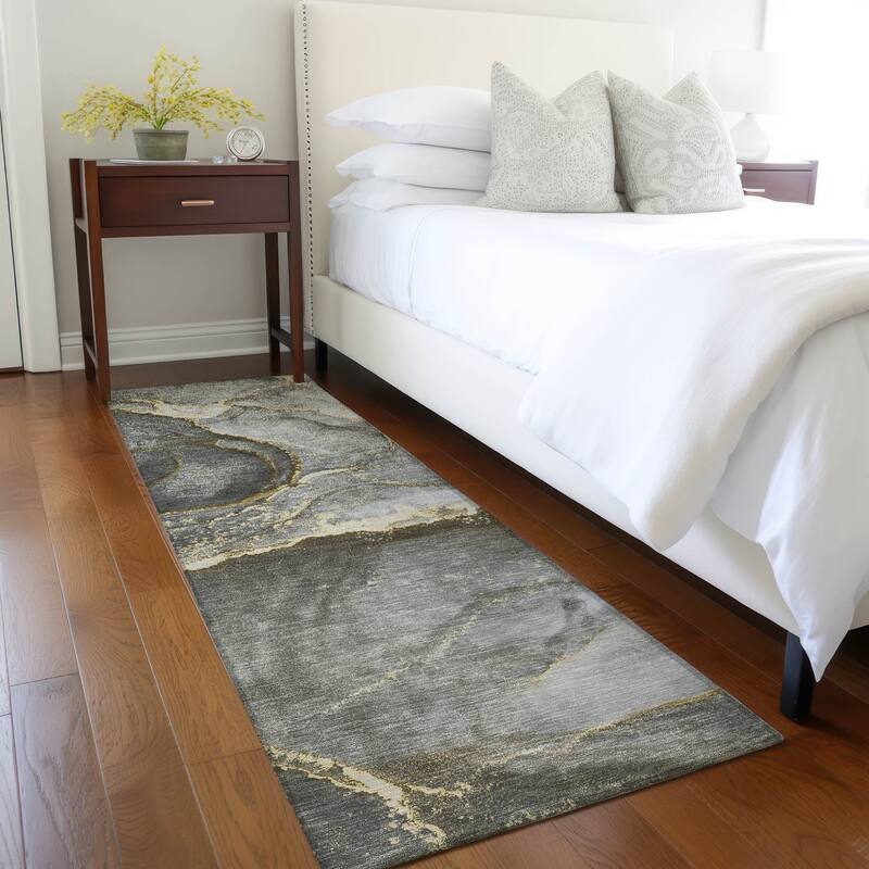 Galu Contemporary Abstract Weather Resistant Current & Stylish Outdoor Rug