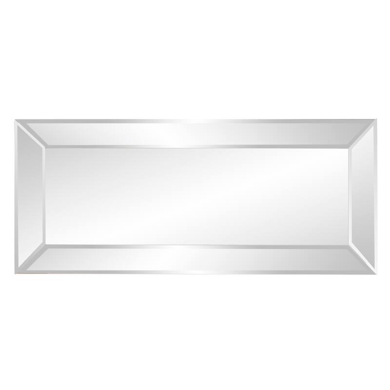 Allan Andrews Wood Framed Rectangular Pitched & Flared Dressing Mirror - Mirrored - 48"H x 20"W