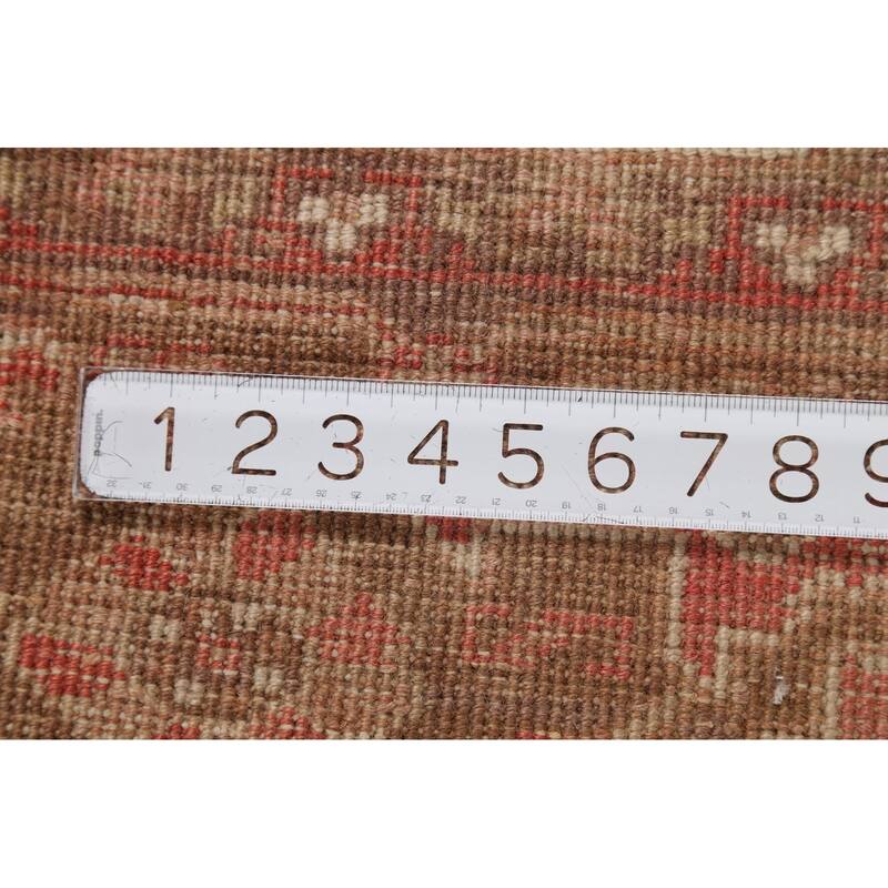 Pink Heriz Persian Vintage Area Rug Hand-Knotted Wool Carpet - 8'0"x 10'8"