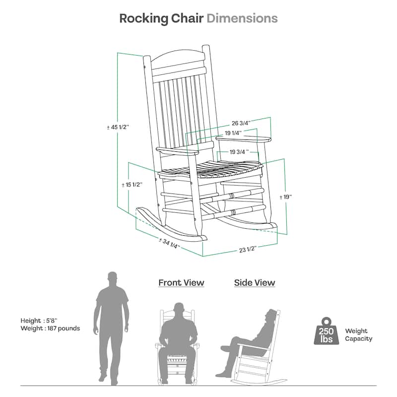 Cambridge Casual Bristol 2-piece Outdoor Rocking Chair