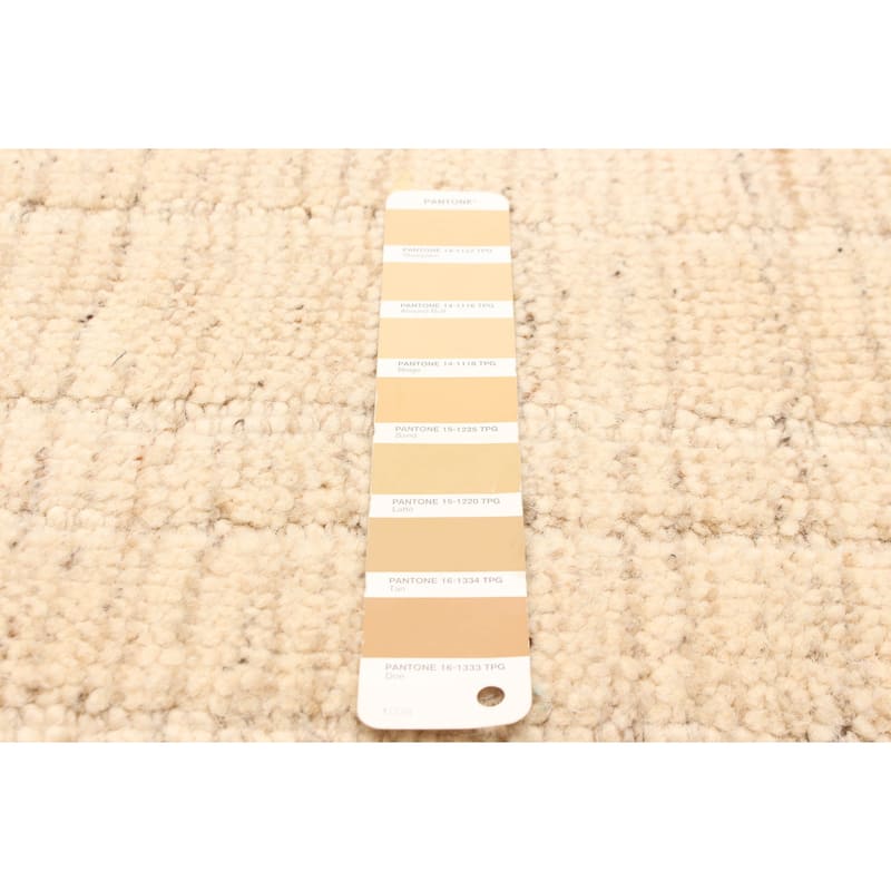 ECARPETGALLERY Hand Tufted Timeless Beige Wool Rug - 5'1 x 7'9