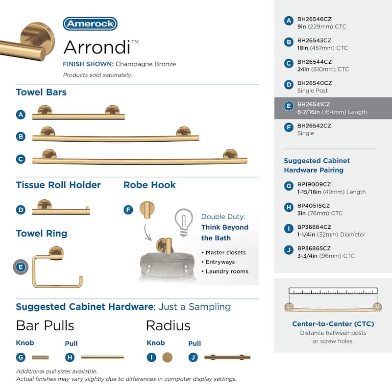 Amerock Arrondi Towel Ring