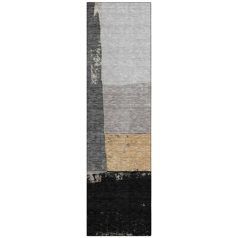 Machine Washable Indoor/ Outdoor Abstract Kraig Chantille Rug