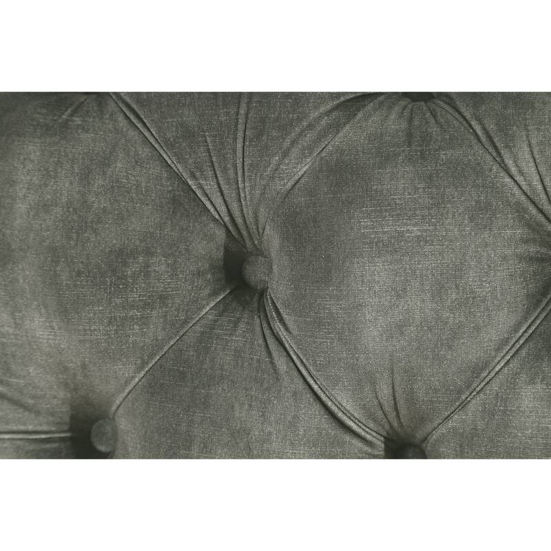 Divani Casa Dosie Transitional Grey Velvet Loveseat