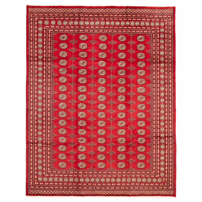 ECARPETGALLERY Hand-knotted Finest Peshawar Bokhara Red Wool Rug - 8'3 x 10'3 - Red - 8'3 x 10'3