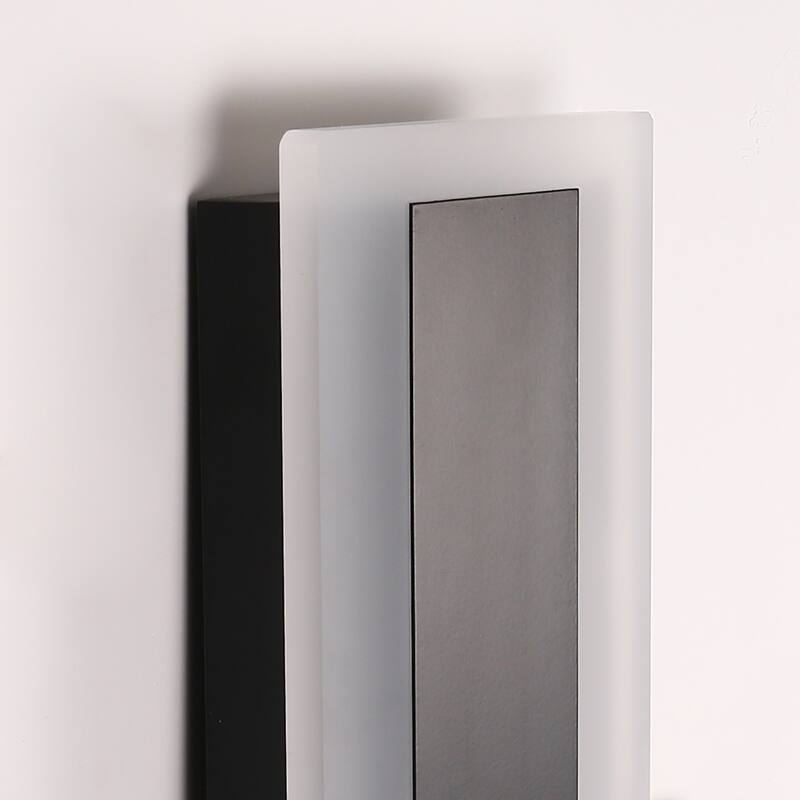 YANSUN 42.52 in. Modern Outdoor LED Wall Light, Slim Linear Black 30W Warm White 3000K,IP65 for Patio, Garden, and Entryway