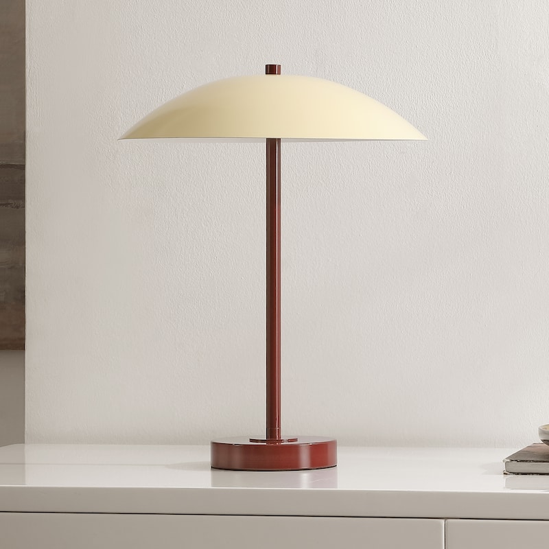 SAFAVIEH Stassi 16-inch Metal Table Lamp (LED Bulb Included) - 13"W x 13"D x 16"H