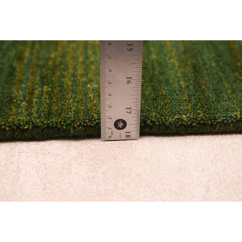 ECARPETGALLERY Hand Loomed Kashkuli Gabbeh Green Wool Rug - 4'11 x 7'11