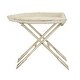 preview thumbnail 13 of 24, White Wood Distressed Foldable Tray Top Boat Accent Table with Oar Leg