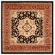 preview thumbnail 72 of 135, SAFAVIEH Lyndhurst Feryal Traditional Oriental Medallion Rug 6' Square - Black/Red