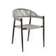 preview thumbnail 13 of 32, Furniture of America Holcomb Modern Wicker Rope Curved Patio Dining Arm Chair