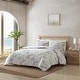 preview thumbnail 2 of 5, Tommy Bahama Beachway Blooms Reversible Grey Duvet Cover Set