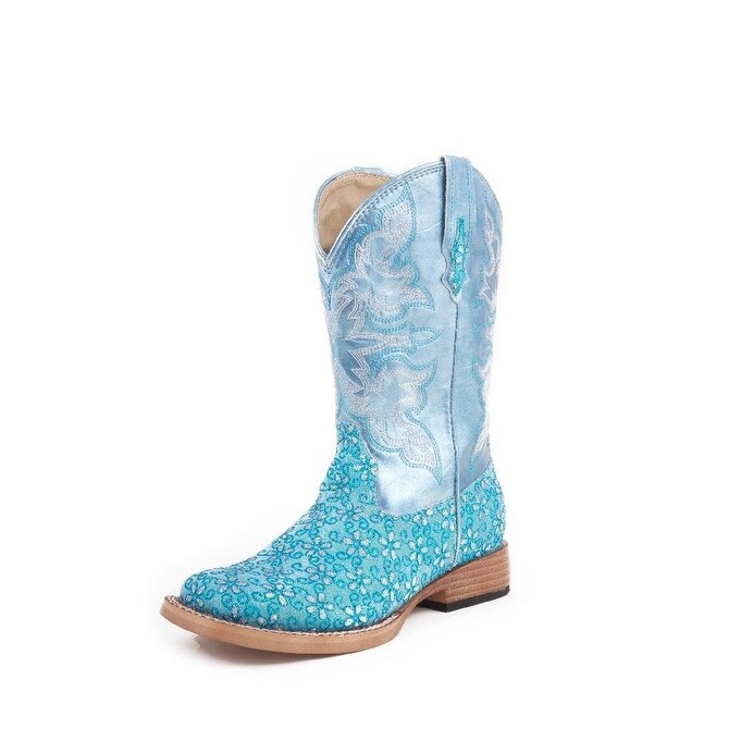 green glitter boots