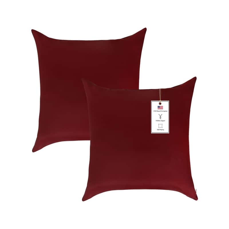 A1HC All-weather Waterproof Outdoor Throw Pillow Covers, Set of 2 - 20x20 Inches - Copper Rust