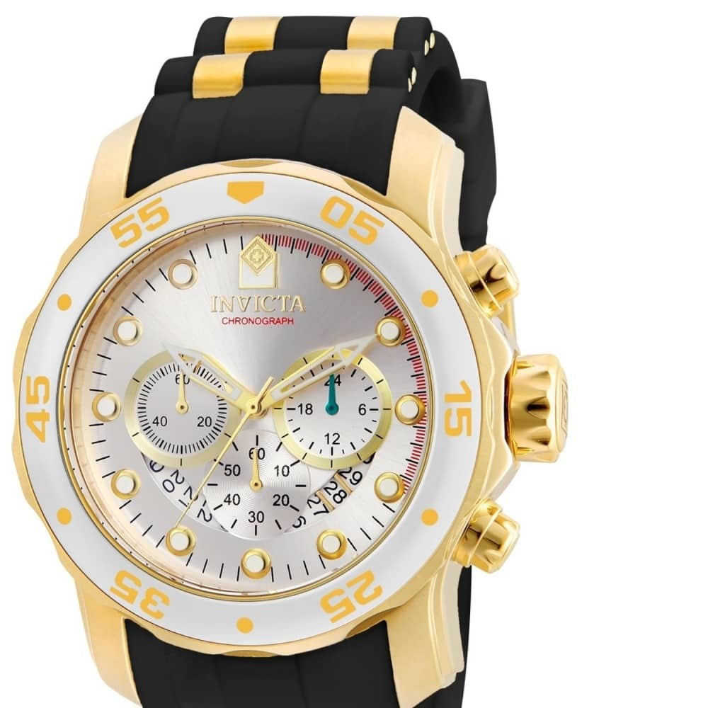 Invicta Men's 6985 'Pro Diver' Scuba Chronograph Black Polyurethane Watch