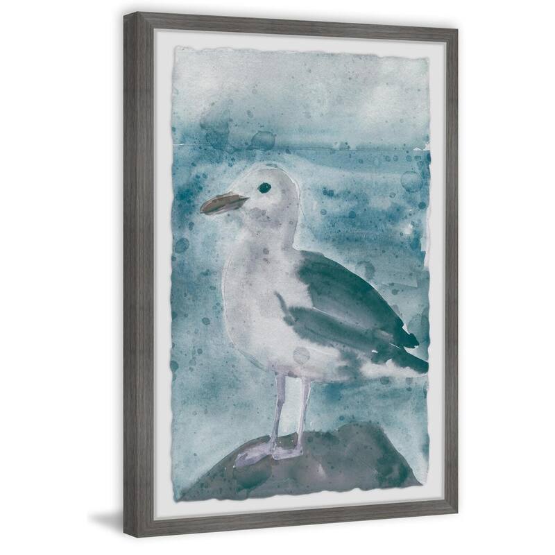 Bird on the Rock Framed Wall Art, Nature-Inspired Accent - Refreshing Botanical Touch for Your Walls