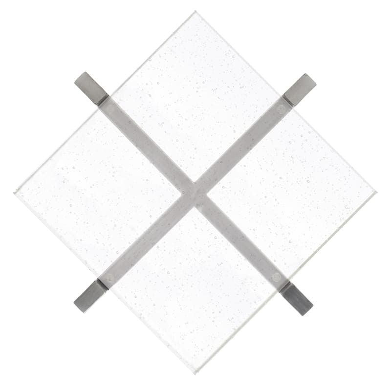 SAFAVIEH Couture Pixie Square Bubble Glass Accent Table - 15"W x 15"D x 21"H