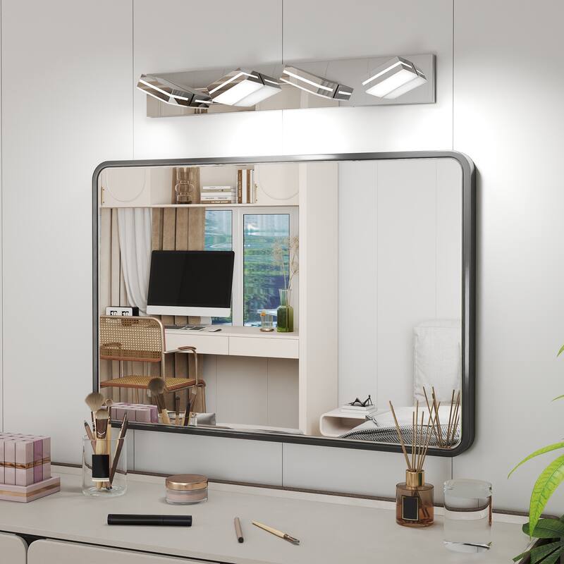Modern LED Vanity Light, 4-Lights Wall Sconce for Bathroom and Mirror, Sleek Minimalist Design, Energy-Efficient
