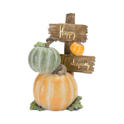 Happy Thanksgiving Sign w/Pumpkins
