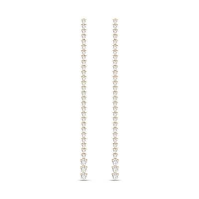 Marquee 4 1/2 CTW Diamond Dangle Earrings in 14K Yellow Gold