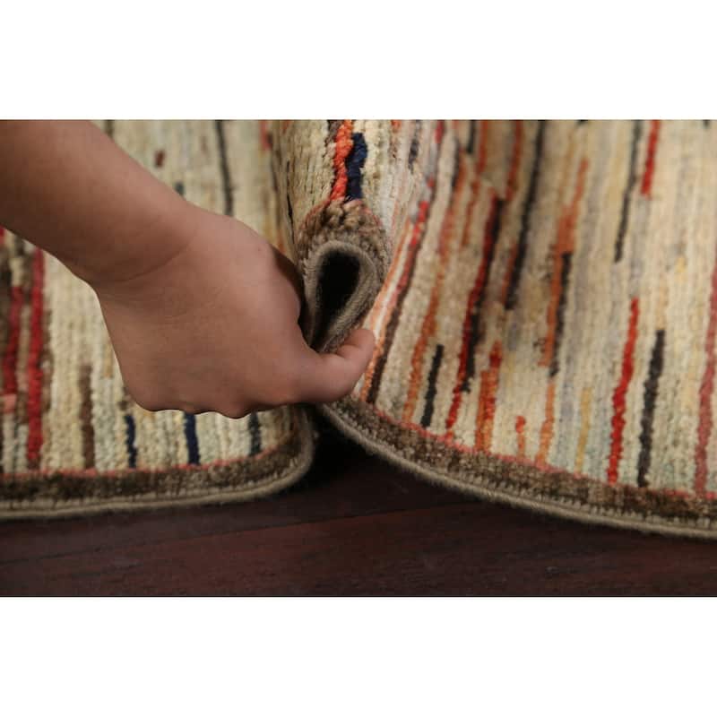 Modern Gabbeh Kashkoli Oriental Kitchen Area Rug Wool Hand-knotted - 3'2" x 4'7"