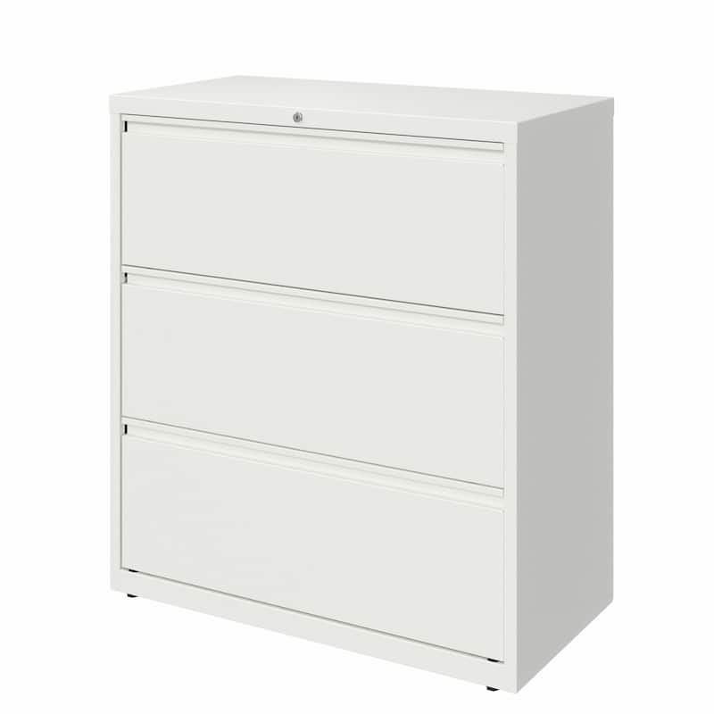 Hirsh 36"W 3 Drawer Lateral File Cabinet for Home/Office with Premium Matte Texture Finish - White
